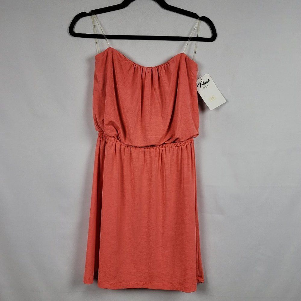 Trixxi Strapless Coral Pink Sundress